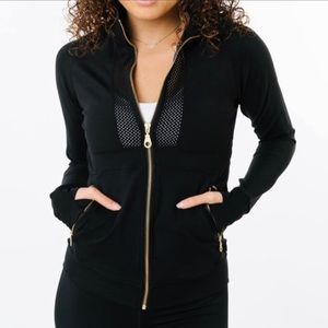 ZYIA Black Gold Zipper Jacket Size L